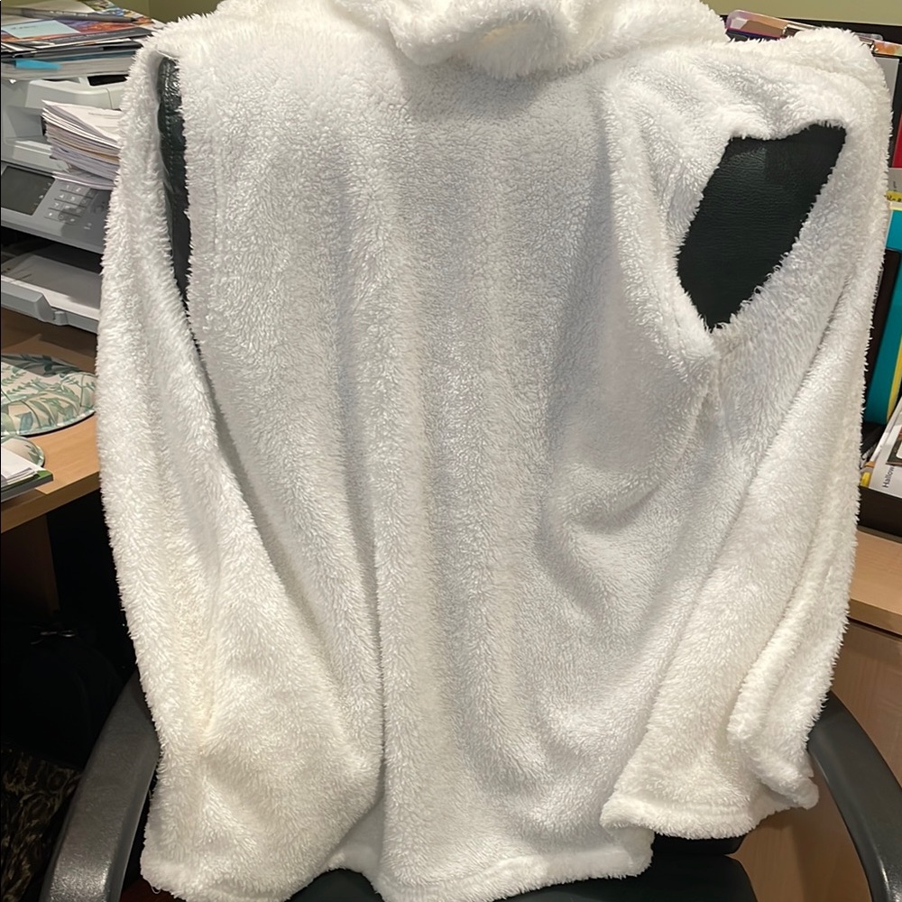 Cozy White Fleece Women’s Top